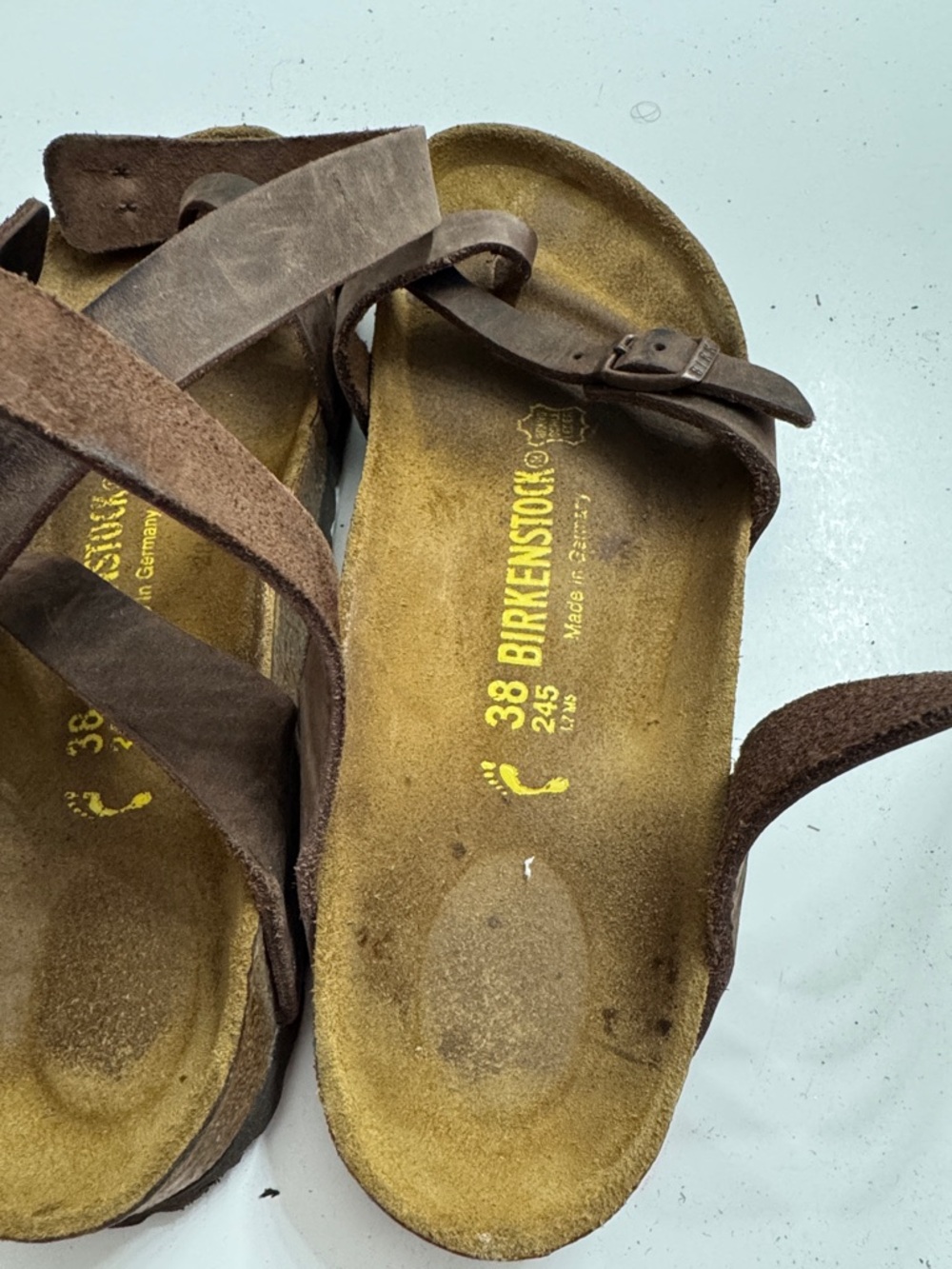 Women’s Brown Suede Strappy Comfort Sandals size 38 - Picture 4 of 6